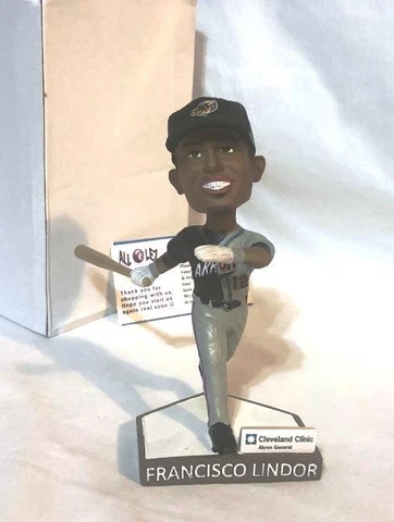 2019 AKRON RUBBERDUCKS FRANCISCO LINDOR SGA BOBBLEHEAD INDIANS, METS ~ NIB Cover