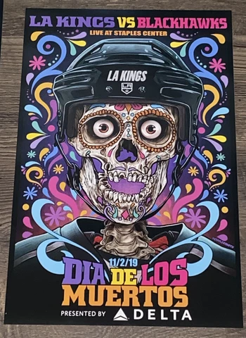 Dia De Los Muertos Los Angeles Kings Giveaway 11x17 Limited Edition Poster Cover
