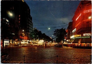 Nachtansicht der De Keyserlei Straße Antwerpen, Belgien Postkarte - Bild 1 von 2