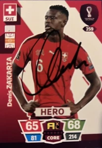 Tarjeta de adrenalina Denis Zakaria Suiza firmada a mano Mundial 2022 XL - Imagen 1 de 1