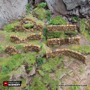 Hagglethorn Stone Walls - Hagglethorn Hollow Printable Scatter Scenery Terrain D - Picture 1 of 9