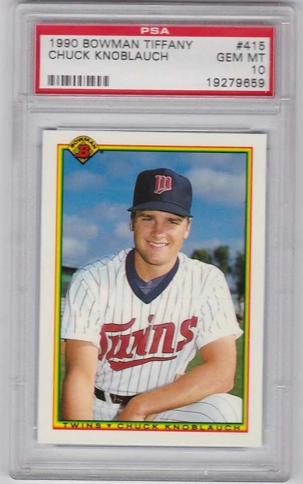 Bowman Tiffany Chuck Knoblauch #415 1990, gema PSA como nueva 10 Foto 1 de 1