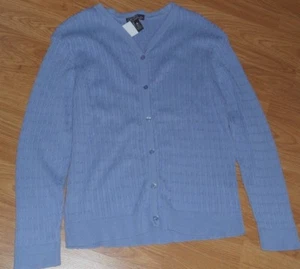 *SUÉTER ZENA ESSENTIALS TALLA S CÁRDIGAN MORADO CLARO 100% ALGODÓN NUEVO CON ETIQUETAS - Imagen 1 de 1