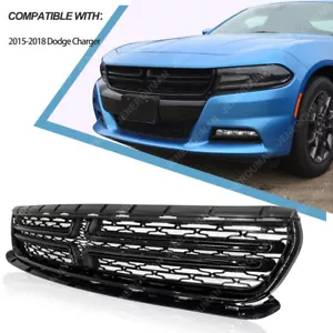 For 15-23 Dodge Charger SE SXT Front Bumper Upper Grill Black Grille 68226527AA - Picture 1 of 7