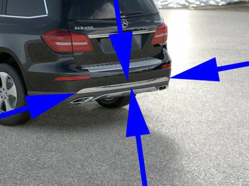 NUEVO***PARACHOQUES TRASERO INFERIOR MOLDEADO CROMO GENUINO MERCEDES W166 X166 CLASE GLS Foto 1 de 1