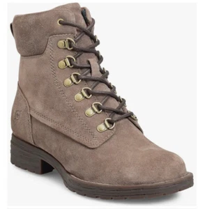 NIB BORN Womens Codi Lace-Up Waterproof Suede Hiking Boot US 7.5 Taupe BR0031217 - Picture 1 of 23