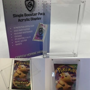 Pokemon Acrylic Booster Pack Display Case Protector with Magnetic Locks  - Picture 1 of 6