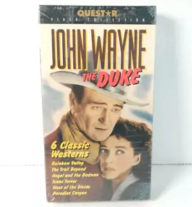 John Wayne The Duke VHS 6 Classic Westerns Brand New Sealed - Foto 1 di 6