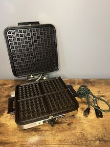 Vintage Black Angus Series 950 Electric Waffle Iron Maker Working