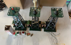 American Flyer 3 Tower Lot With Red/Green Lamp Covers