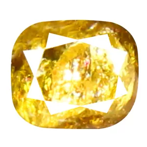 0,11 quilates agradable corte cojín (3 x 2 mm) (sin calefacción) diamante amarillo naranja - Imagen 1 de 1