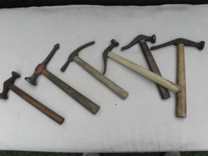 VINTAGE HAMMERS SHOEMAKER COBBLER TOOL WATSON'S TACK HOMEMADE LOT SET ANTIQUE - Picture 1 of 9