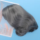  Przednia koronkowa peruka krótka przednia kręcona peruka z ludzkich włosów szara wewnętrzna klamra