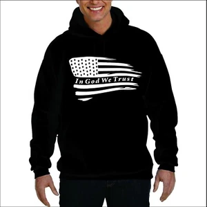 Suéter con capucha unisex American Flag In God we Trust - Imagen 1 de 4