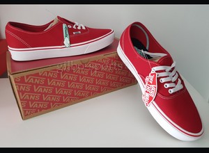 old skool vans red