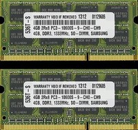 8GB (2X4GB) MEMORY FOR HP PROBOOK 5320M 6440B 6450B 6455B 6540B 6550B 6555B
