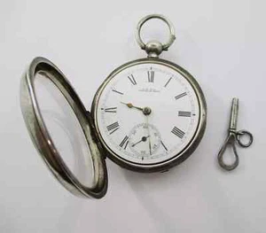 Vintage 1887 18s American Waltham Watch Co STERLING Silver Pocket Watch Key-Fob - Picture 1 of 12