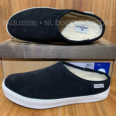 Zapatilla interior/exterior STAHEEKUM para mujer de gamuza forro de felpa cami mula ~ negra Foto 1 de 4