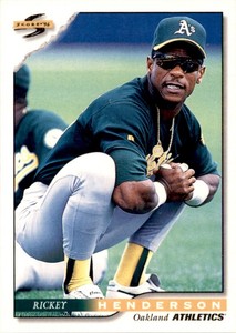 1996 Score Rickey Henderson Oakland Athletics #10