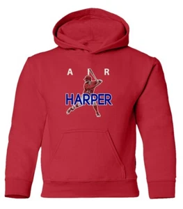 Philadelphia Fans Bryce Harper Phillies Philly Air Pic Youth Hooded Sweatshirt - Picture 1 of 4