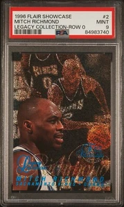 1996-97 Flair Showcase Legacy Collection Row 0 Mitch Richmond HOF 038/150 PSA 9 - Bild 1 von 7