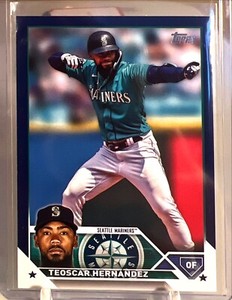 2023 Topps Update TEOSCAR HERNANDEZ BLUE Parallel Mariners US149