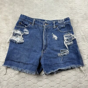 VTG CK Calvin Klein Jean Shorts Women's Cut Off Denim Jorts - Sz 30 Waist Look - Picture 1 of 13