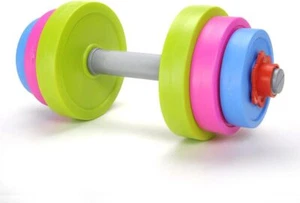 Kids Adjustable Dumbbell Set for Pretend Play, Fill with Sand or Water - Picture 1 of 7