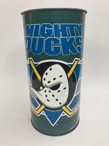 Vintage Mighty Ducks Blech Metall Mülleimer Abfalleimer NHL 1993 P&K Disney - Bild 1 von 8