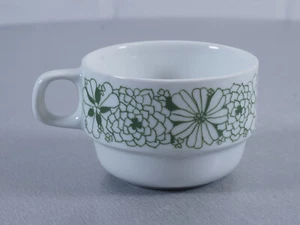 Taza de porcelana Bauscher Weiden Baviera taza de café verde decoración Art Dèco - Imagen 1 de 2