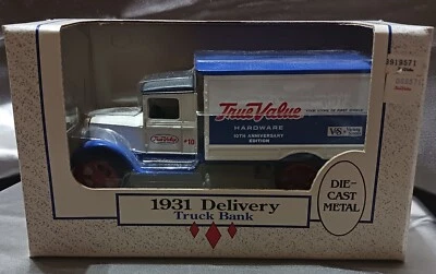 ERTL-  True Value Delivery 1931 Truck Bank NIB 1991 Die Cast 1/34 Scale - Image 1 of 4