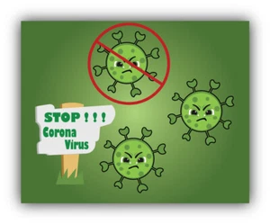 Virus Illustration Sticker Bumper Decal - ''SIZES" - Picture 1 of 1