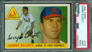 1955 TOPPS # 137 HARRY ELLIOTT  PACK FRESH  PSA 9   MAC FINEST & SPOTLESS RARE * - Picture 1 of 4