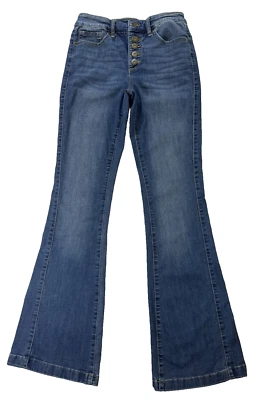 Sofia Vergara Jeans Women's 2 Blue Flared Button Up Melissa HR Flare - Image 1 of 4