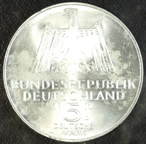 1971 "D" Silver German 5 Deutsche Mark  ☆☆ Uncirculated Commemorative ☆☆ 216 - Picture 1 of 2