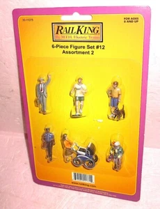 MTH Rail King 6-PIECE FIGURE SET #12 Assortment 2 NEW ON CARD O-Scale - Picture 1 of 2