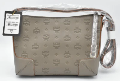 Bolsa de ombro MCM Klara monograma couro bege urbano - Imagem 1 de 4