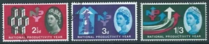 GB 1962 QE II SG631p-3p Productivity Year fine used phospher set of 3. Cat £22 - Picture 1 of 2