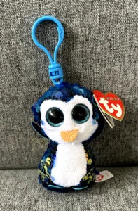 Ty Flippables Beanie Boo Schlüsselanhänger Schlüsselclip, 3,5 Zoll - Payton der Pinguin - Bild 1 von 4