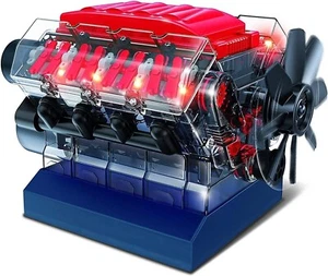 Playz V8 Combustion Engine Model Kit – 270 Pieces, STEM Educational Toy - Picture 1 of 5