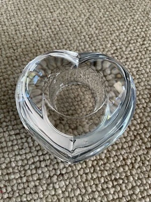 Orrefors Corazón Arte Vidrio Votivo Candelabro Soporte con Etiqueta Foto 1 de 2