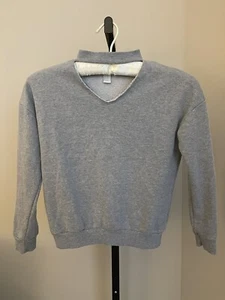 FOREVER 21 GIRLS Mock neck gray sweatshirt Sz 11/12 - Picture 1 of 8