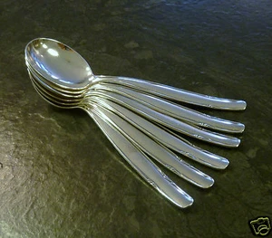 6 Tassenlöffel Alka 100er Silber versilbert 15,4 cm Besteck Auflage - Bild 1 von 3