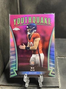 2024 Topps Chrome - Youthquake Bo Nix #Y-16 Pink Refractor (RC) - Bild 1 von 2