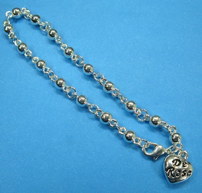 Pulsera Artesania Rinconada DE ROSA Plateado Dije Muy Buen Estado Foto 1 de 4