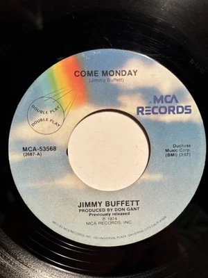 Jimmy Buffett “Come Monday” MCA 7” 45 REISSUE VG+ Foto 1 de 4