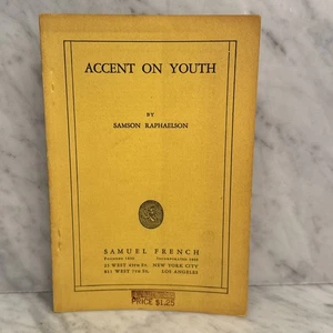 Accent on Youth by Samson Raphaelson -Samuel French Play Script 1935 - Picture 1 of 9