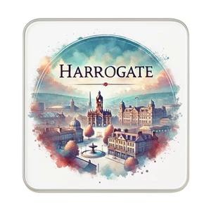 Imán de nevera Harrogate, Inglaterra Reino Unido | Recuerdo de viaje regalo coleccionable - Imagen 1 de 5