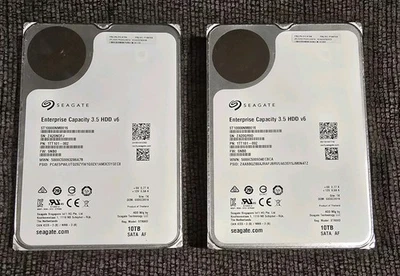 Two Seagate Exos X10 10TB ST10000NM0016 7.2K RPM SATA 6GB/s 3.5" HDD - Image 1 of 4