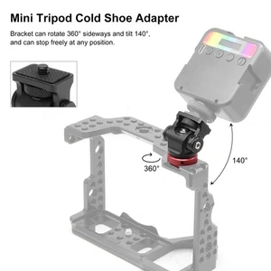 (red)Mini Tripod Cold Shoe Adapter Adjustable Excellent Compact Mini Cold Shoe - Picture 1 of 12